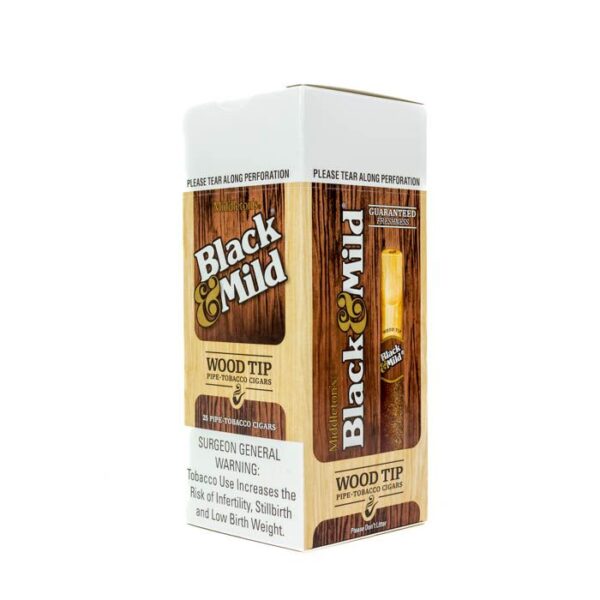 BLACK & MILD WOOD TIP 25CT
